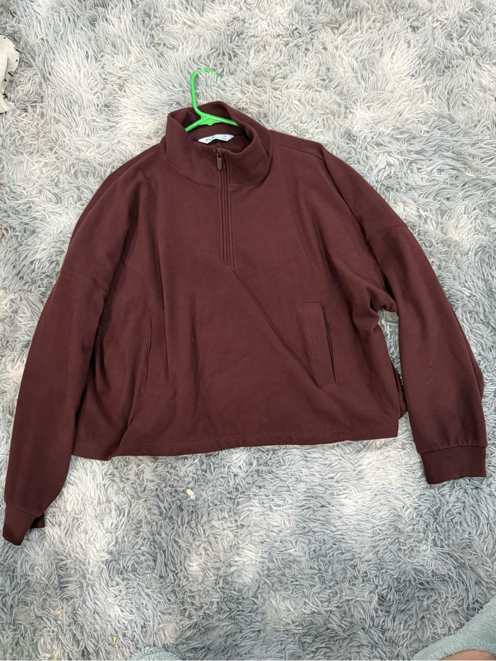 FLX Quarter-Zip Pullover Sweatshirt in Deep Maroon xl